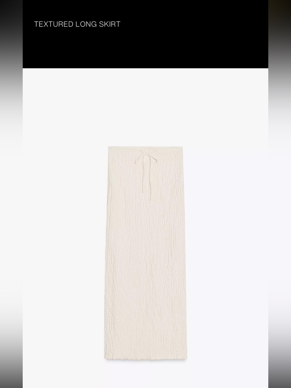 Zara Textured Midi Knit Skirt NWT, cream - Picture 3 of 8